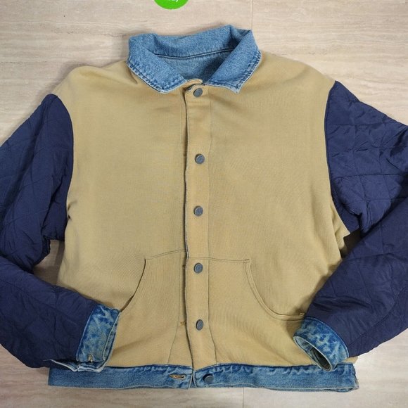 Vintage Armani Jeans Denim Jacket Reversible Mens 34 Blue Made in Italy - small - Picture 2 of 16